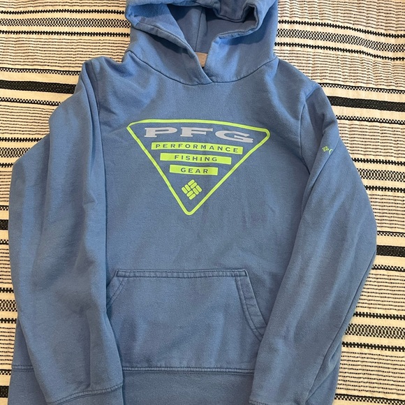 Columbia Blue and Green Kids Hoodie - Picture 1 of 4